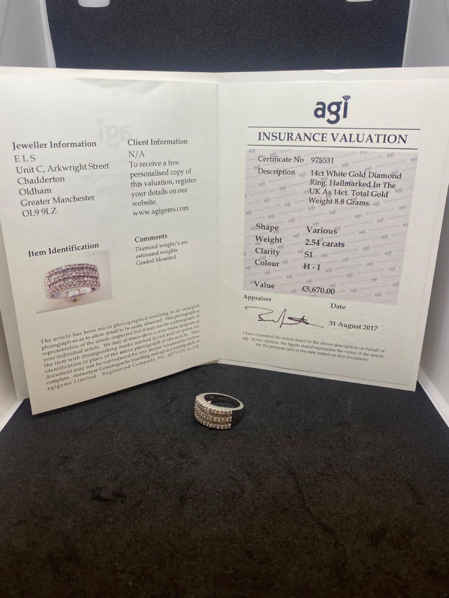 RRP £5,670 - 2.54Ct Diamond Ring, Set In 14Ct White Gold Band (Appraisals Available On Request) ( - Image 3 of 3
