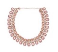 RRP £40 BRAND NEW ROCOCO JEWELS HEPBURN CRYSTAL CHOKER - ROSE GOLD PLATED - ROSE CRYSTALS -