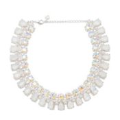 RRP £40 BRAND NEW ROCOCO JEWELS HEPBURN CRYSTAL CHOKER - SILVER PLATED - CLEAR CRYSTAL - SWAROVSKI