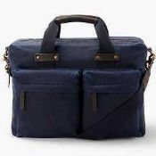 Combined RRP £175 Lot To Contain Bagged John Lewis Keswick Waxed Cotton Messenger Bag In Navy And Ba