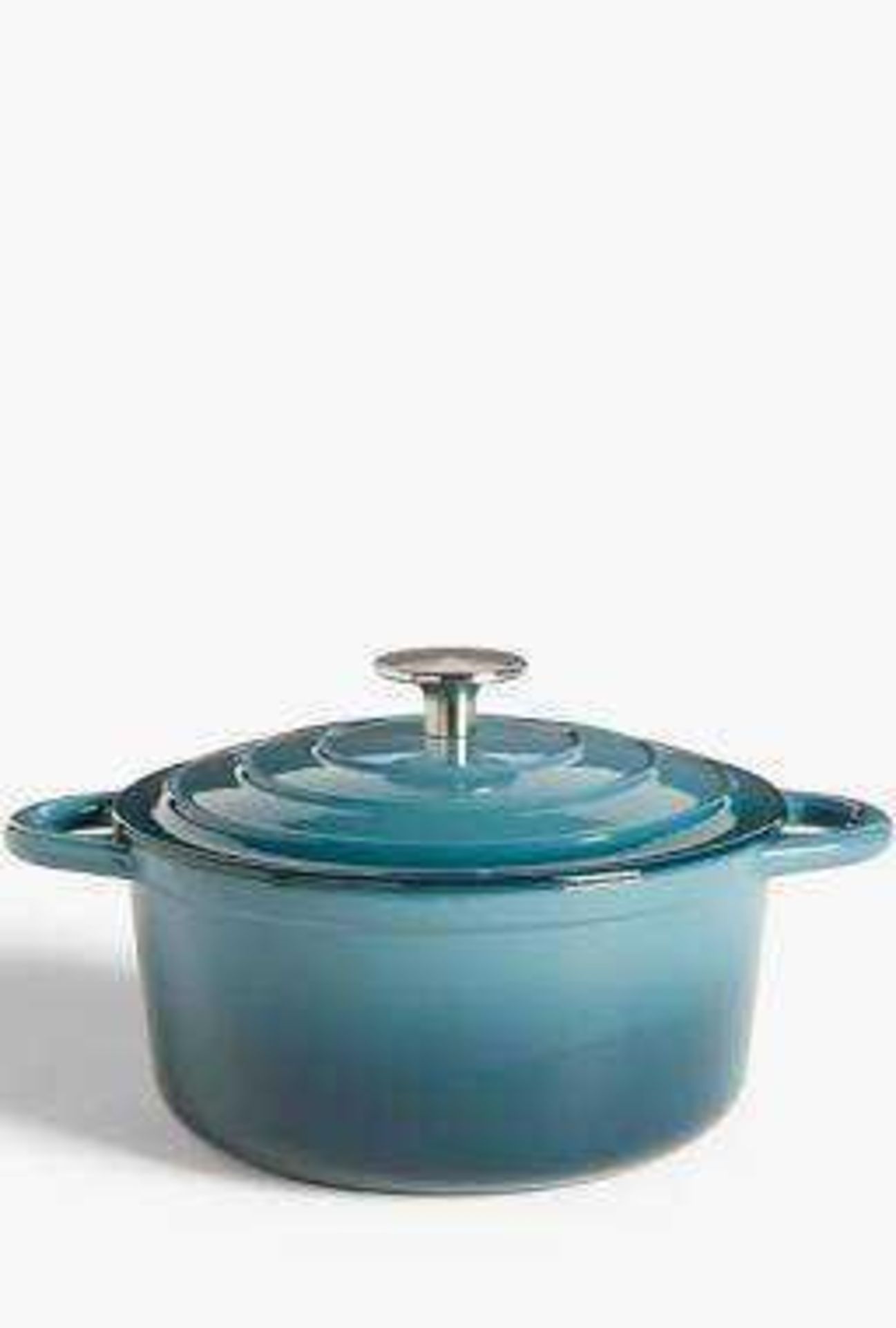 Combined RRP £165 Lot To Contain Three Boxed John Lewis Cast Iron Casserole Dishes In Assorted Sizes