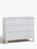 RRP £900 Boxed John Lewis Wilton 3 Drawer Chest In Grey