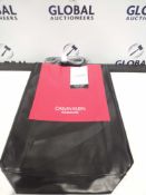 Combined RRP £200 Lot To Contain Four Bagged Calvin Klein Black And Red Faux Leather Tote Shop Shoul