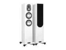 RRP £2900 Boxed Pair Of Monitor Audio 200 Gold Satin White Speakers