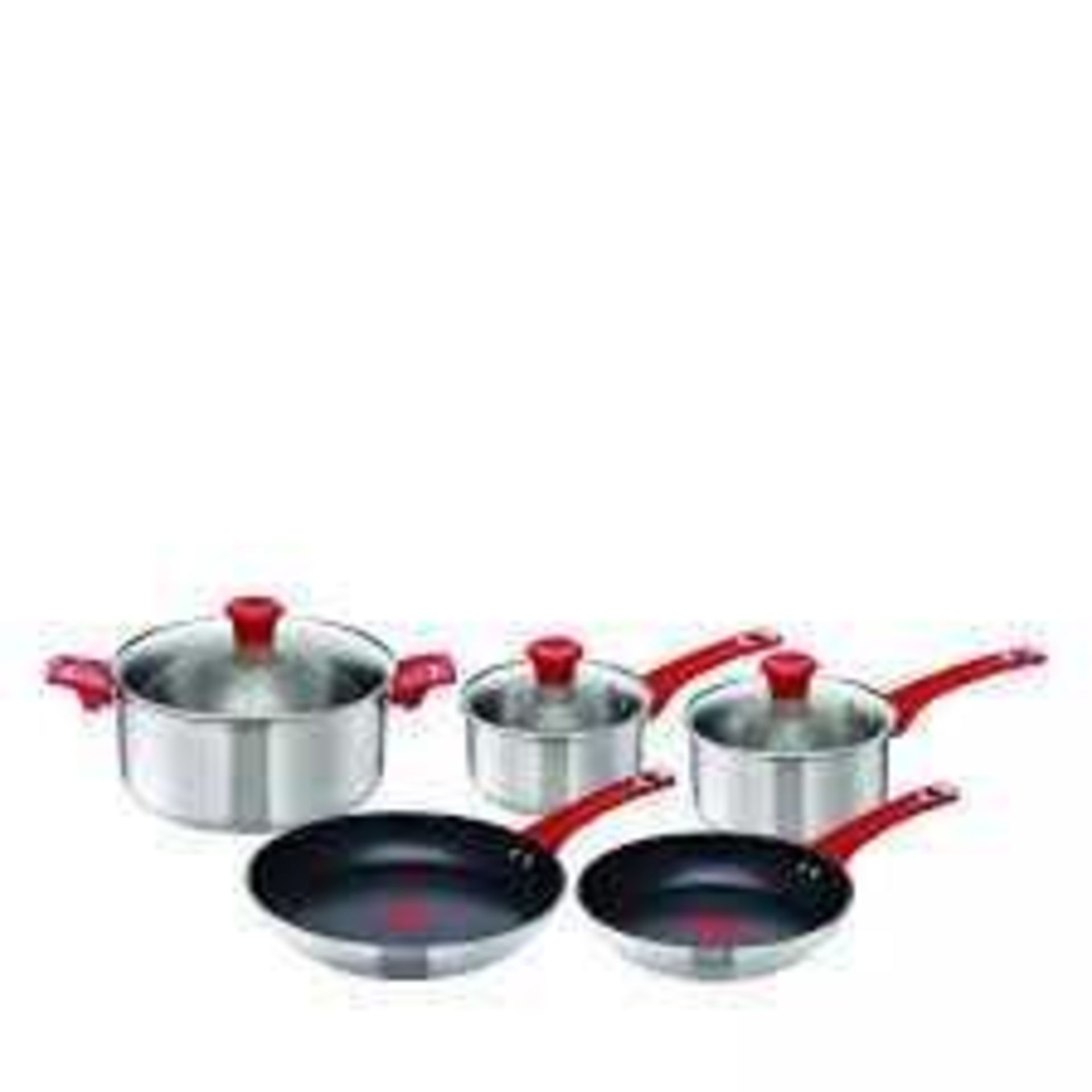 RRP £200 Boxed Jamie Oliver Tefal Stainless Steel 5 Piece Set