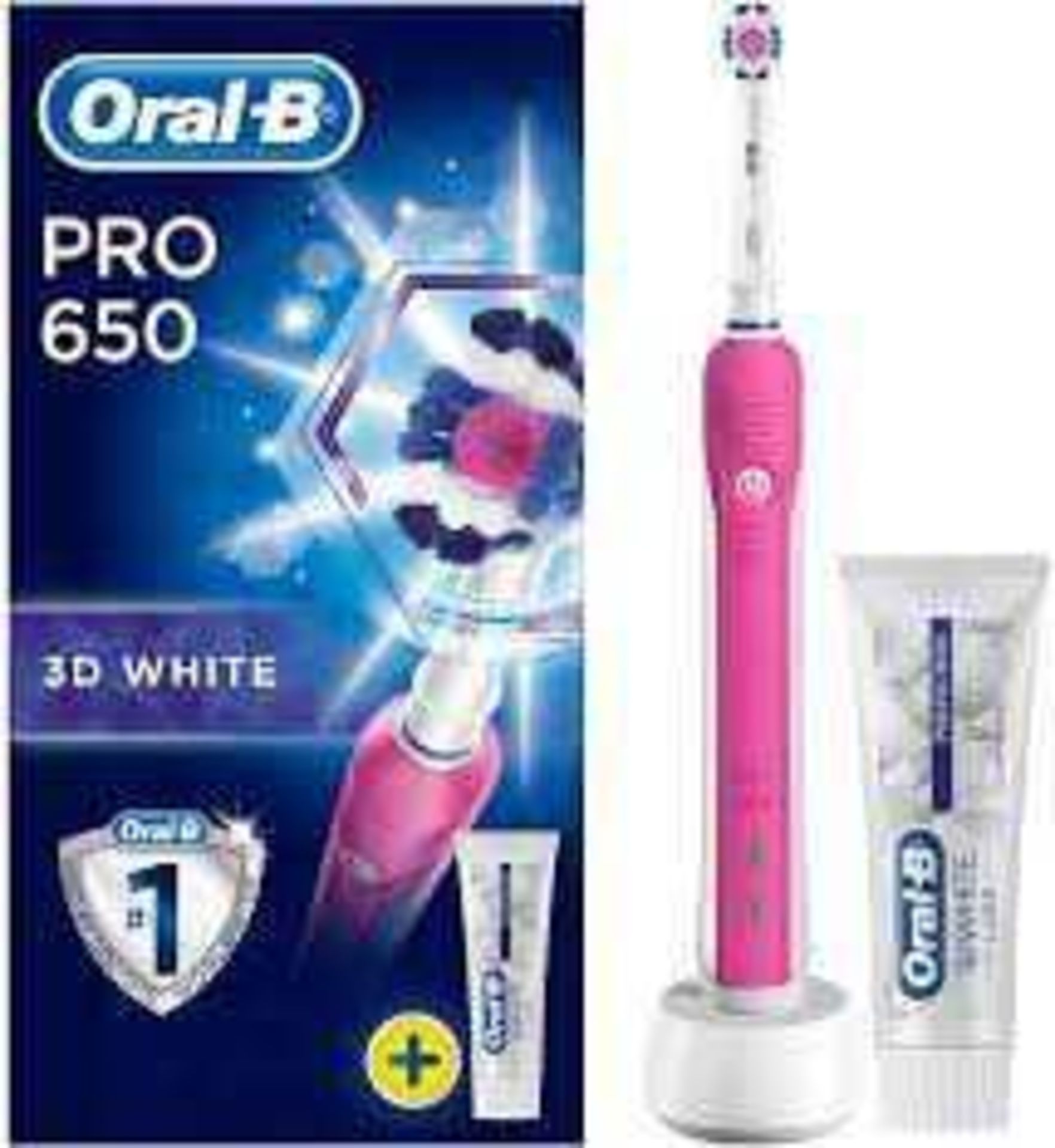 Combined RRP £180 Lot To Contain Three Boxed Oral B Pro 650 3D Action Electric Toothbrushes - Image 2 of 3