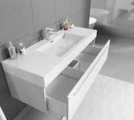 RRP £620 Boxed Leticia 1200Mm Wall Hung Single Vanity Unit