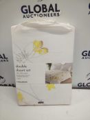 Combined RRP £250 Lot To Contain Five Debenhams Yellow Flowers Double Cotton Duvet Sets