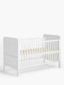 RRP £125 Boxed John Lewis Alex Cot Bed In White