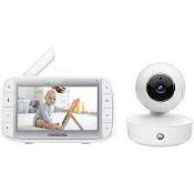 RRP £150 Boxed Motorola 5 Inch Portable Digital Video Baby Monitor With Wifi Internet Viewing