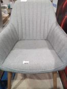 RRP £220 Unboxed Jl Manhatten Single Grey Chair