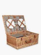 RRP £175 Unboxed John Lewis Croft Collection Luxury 4 Person Picnic Hamper