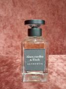 RRP £60 Unboxed 100 Ml Tester Bottle Of Abercrombie And Fitch Authentic Eau De Toilette Spray Ex-Dis