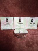 RRP £90 Gift Bag To Contain 3 Boxed Brand New Tester Of Clinique Almost Powder Makeup In Assorted Sh