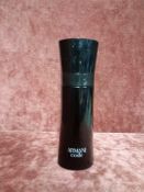 RRP £70 Unboxed 75 Ml Tester Bottle Of Armani Code Eau De Toilette Spray Ex-Display