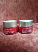 RRP £160 Gift Bag To Contain 2 Brand New Sealed Unused Testers Of Clarins Haute Exigence Nuit Multi