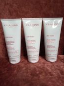 RRP £90 Gift Bag To Contain 3 Brand New Sealed Unused Clarins Refreshing Hydration Mask With Leaf Of