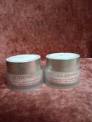 RRP £100 Gift Bag To Contain 2 Brand New Sealed Unused Testers Of Clarins Extra-Firming Neck Anti-Wr