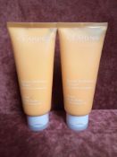 RRP £80 Gift Bag To Contain 2 Brand New Tester Of Clarins Baume Hydratant Tonic Body Balm 200 Ml Eac