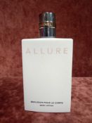 RRP £60 Unboxed 200Mlntester Bottle Of Chanel Allure Body Lotion Ex-Display