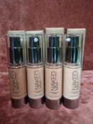 RRP £100 Gift Bag To Contain 4 Boxed Brand New Tester Of Urban Decay Naked Skin Liquid Make Up In As