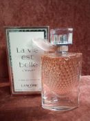 RRP £60 Boxed 50Ml Tester Bottle Of Lancome La Vie Est Belle Leclat Eau De Toilette Spray