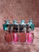 RRP £140 Gift Bag To Contain 4 Brand New Unused Testers Of Dior Addict Lip Glow Oil - Nourishing Glo