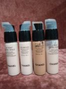 RRP £120 Gift Bag To Contain 4 Brand New Unused Testers Of Chanel Le Teint Ultra Tenue Ultrawear Fla