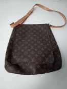 RRP £1750 Louis Vuitton Musette Brown Coated Canvas Monogram Canvas Grade A, Aam8140 (Appraisals