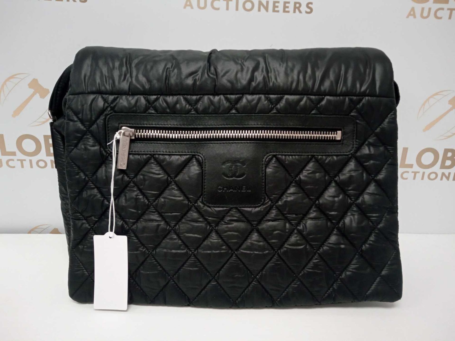 RRP £2690 Chanel Coco Cocoon Messenger Black Canvas Shoulder Bag (Aao7781)Grade A (Appraisals