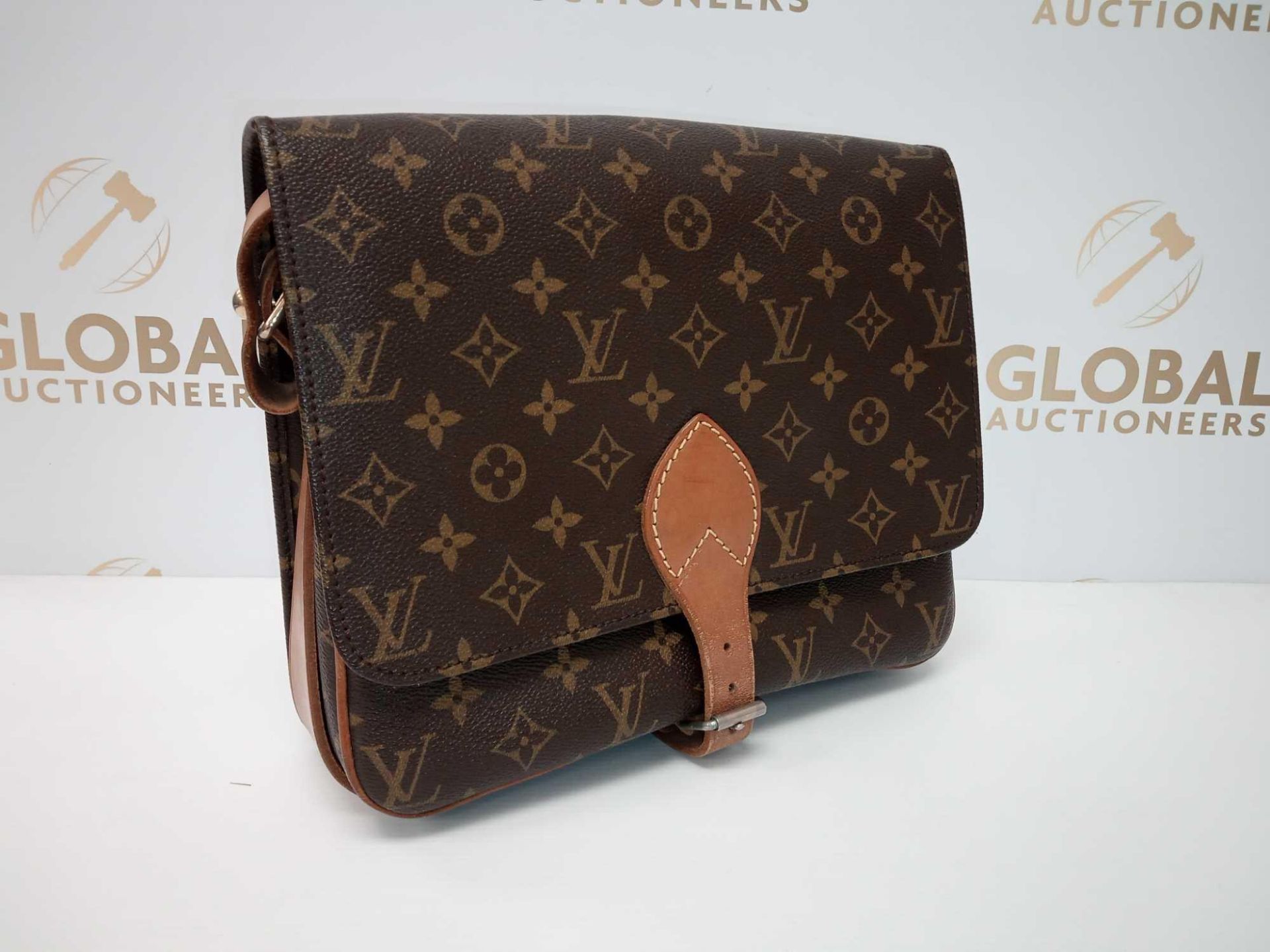 RRP £1700 Louis Vuitton Cartouchiere Gm Brown Coated Canvas Shoulder Bag (Aa03065) Grade B (