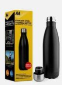 RRP £140 Lot To Contain 12 Brand New Boxed Aa Stainless Steel Thermal Bottle With Double Wall Vacuum