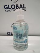 RRP £100 Lot To Contain 12 Boxed Brand New Hand Sanitiser Anti Bacterial Hand Solution 500Ml Each