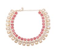 RRP £40 Brand New Rococo Jewels Hepburn Crystal Choker - Gold Plated - Champagne And Rose Crystals -