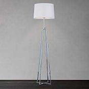 RRP £195 Lot To Contain Boxed John Lewis Lockhart Floor Lamp In Polished Chrome Finish