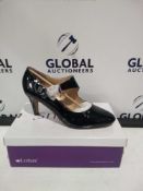 Combined RRP £190 Lot To Contain Four Boxed Debenhams Ladies Patent Lotus Laurana Court Shoes In Nav