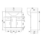 RRP £500 Boxed Mkii 750Mm Classic High Gloss White Unit