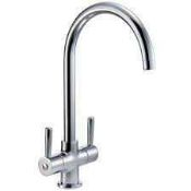 RRP £200 Boxed John Lewis Curve Mixer Tap In Brushed Nickel Finish