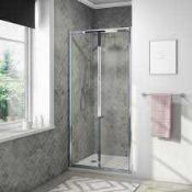 RRP £300 Boxed Better Bathroom Trinity Premium 1700 Fixed Glass Shower Door