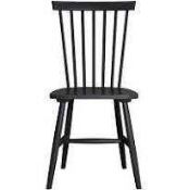 RRP £180 Unboxed Pair Of John Lewis Spindle Dining Chairs In Black