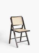 RRP £100 Boxed John Lewis Rattan Folding Chair
