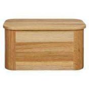 Combined RRP £130 Lot To Contain Two Unboxed John Lewis Oak Bread Bins