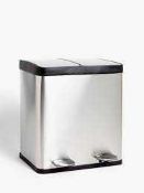 RRP £100 Unboxed John Lewis 2 Section Pedal Bin