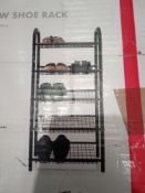 Combined RRP £115 Lot To Contain A 5 Tier Shoe Rack And A John Lewis Zig Zag Table Wine Rack