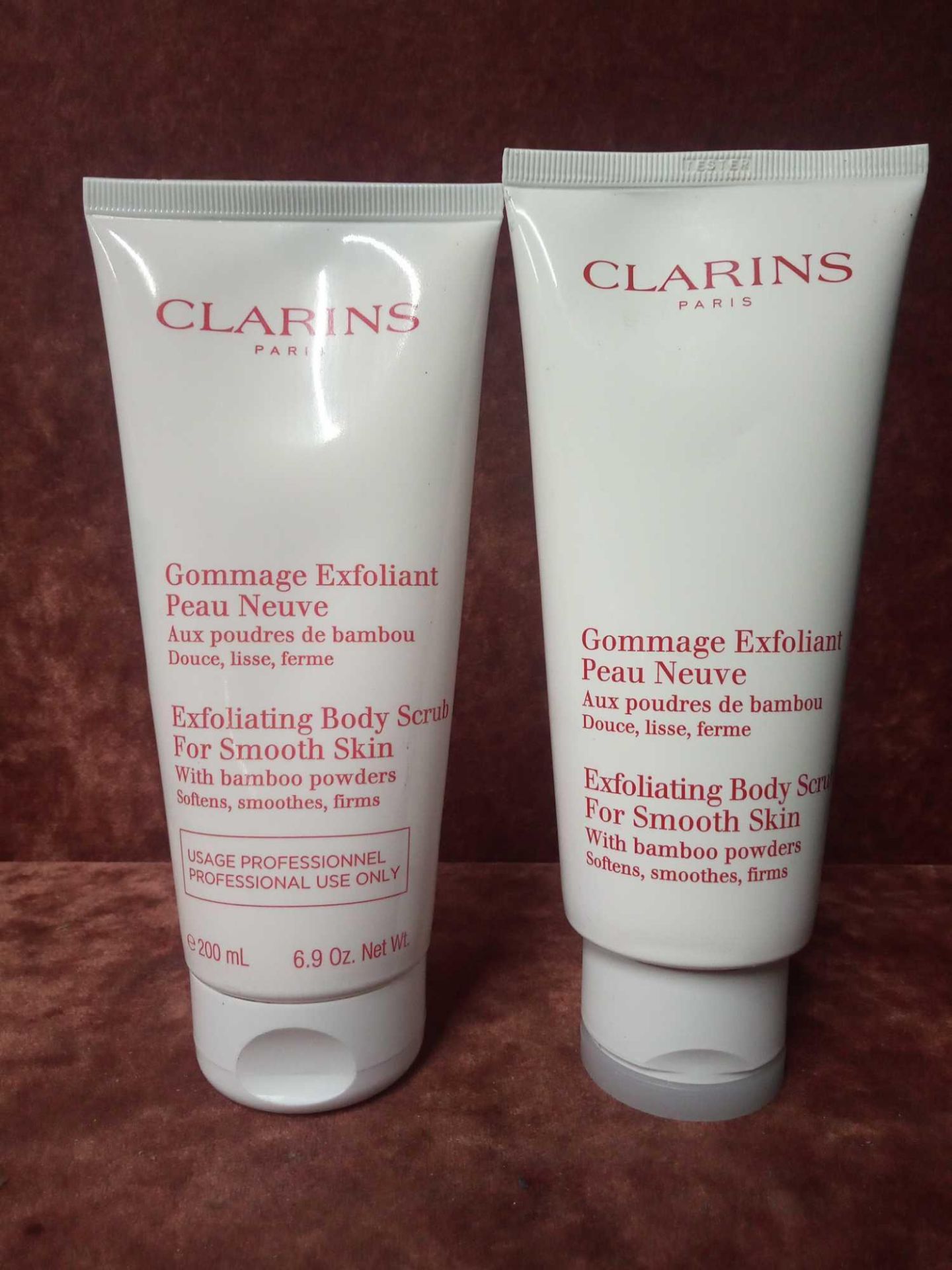 RRP £300 Gift Bag To Contain 2 Testers Of Clarins Exfoliating Body Scrub For Smooth Skin 200 Ml Each