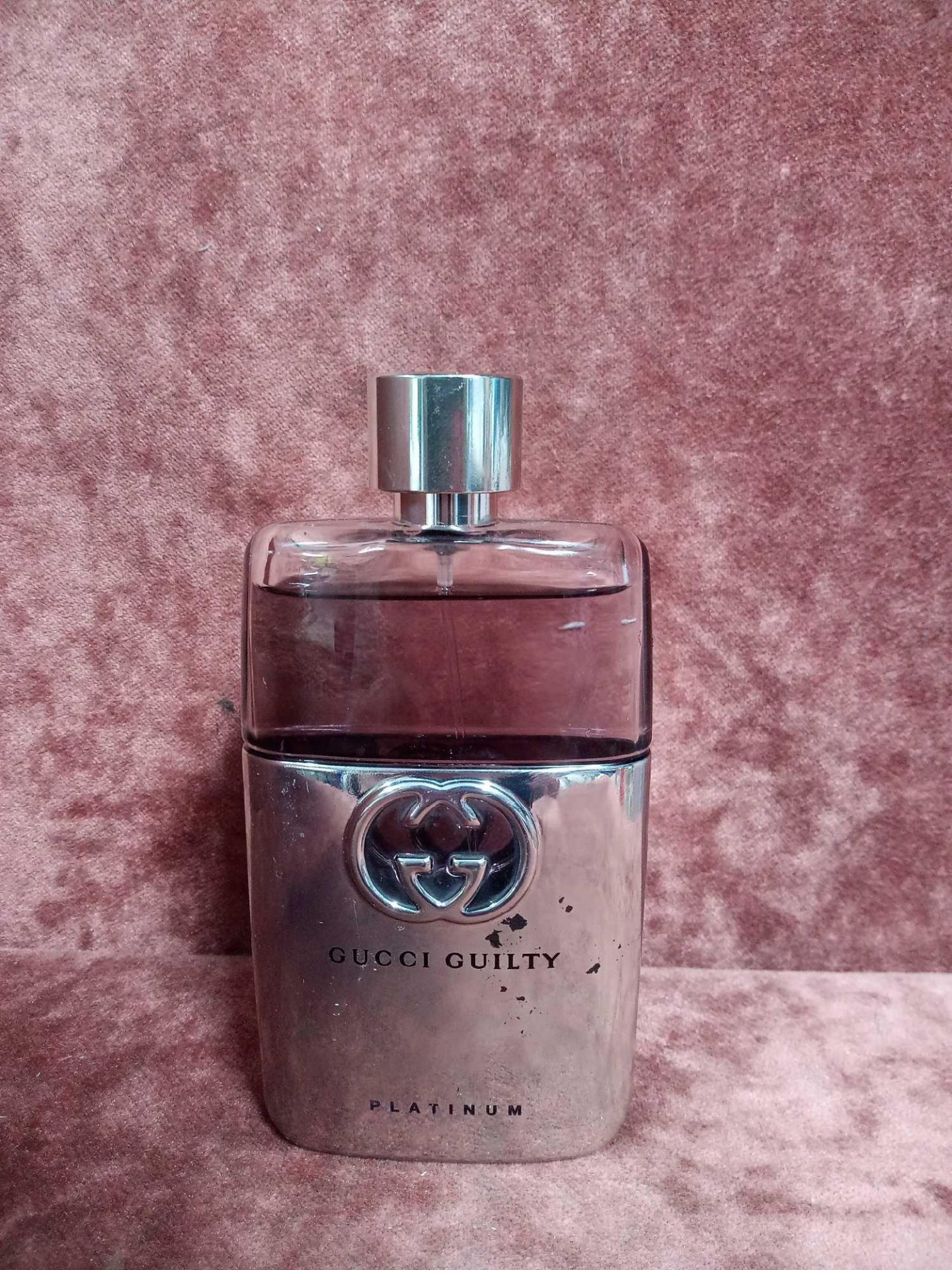 RRP £70 Unboxed 90 Ml Tester Bottle Gucci Guilty Platinum Eau De Toilette Spray Ex-Display