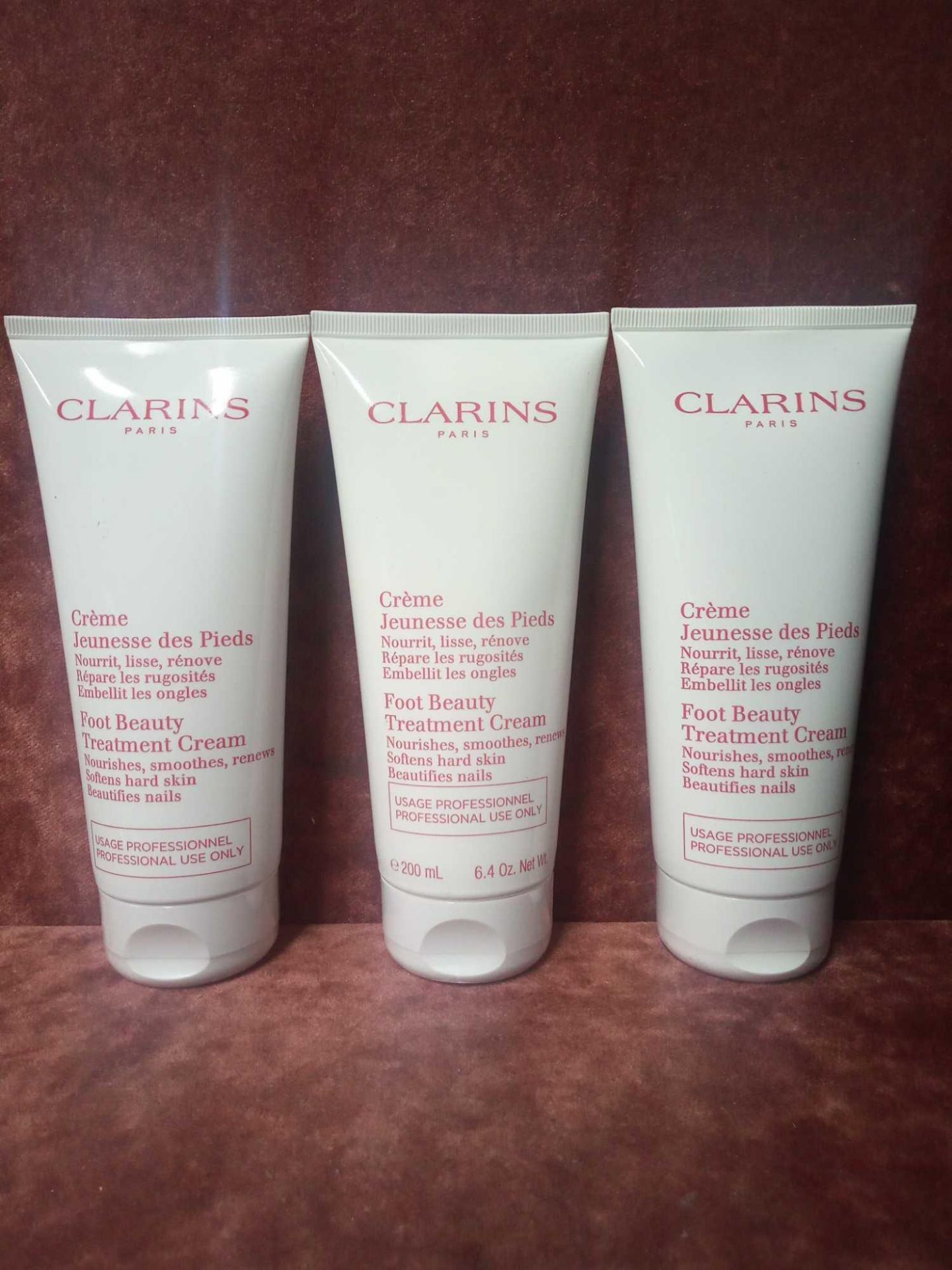 RRP £120 Gift Bag To Contain 3 Clarins Foot Beauty Treatment Cream, Nourishes, Smoothes, Renews And