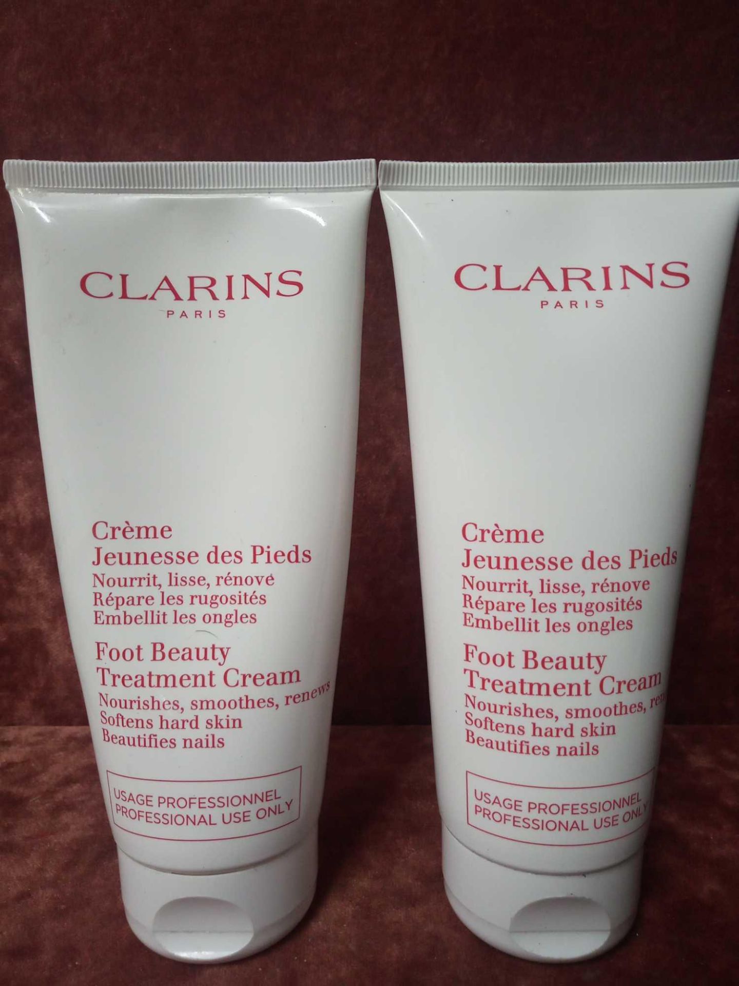 RRP £100 Gift Bag To Contain 2 Testers Of Clarins Foot Beauty Cream 200 Ml Each Ex-Display