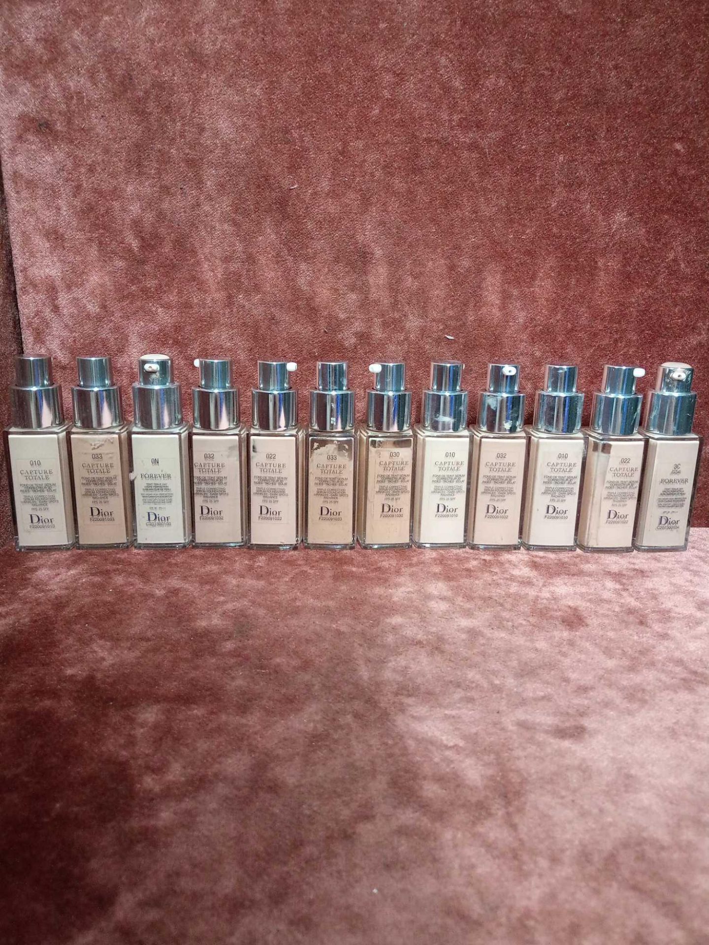 RRP £240 Gift Bag To Contain 12 Tester Of Dior Forever Skin Care Foundation 20Ml Each In Assorted Sh