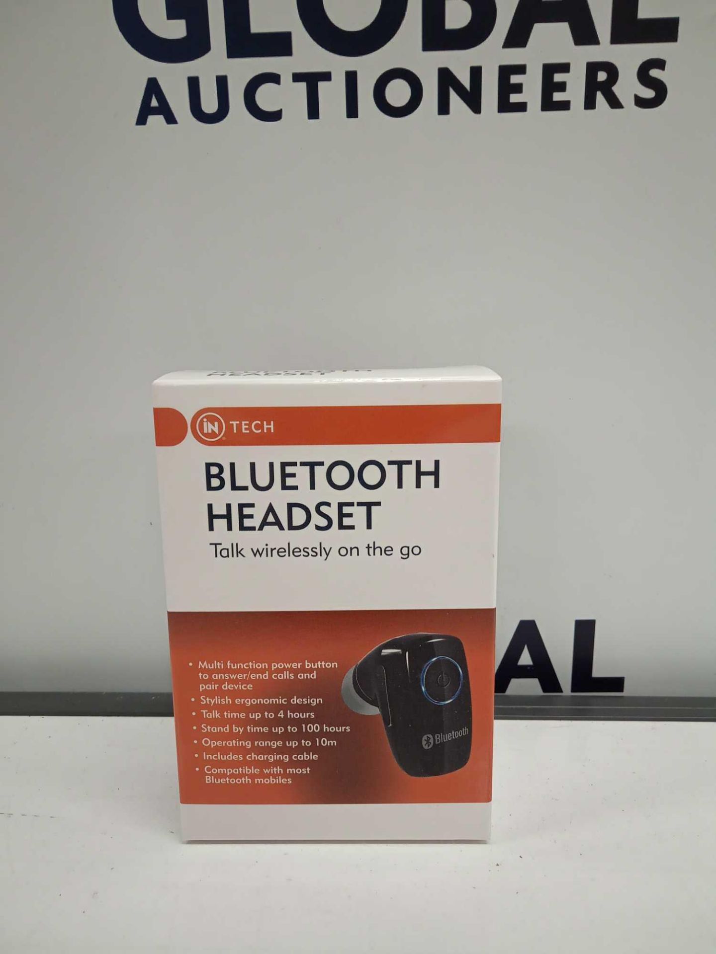 RRP £255 Lot To Contain 18 Boxed Brand New Sealed Intech Bluetooth Headsets